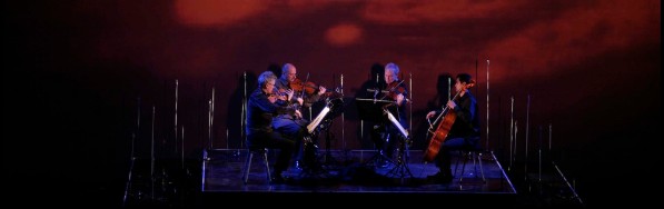 The Kronos Quartet performing Terry Riley's "Sun Rings"