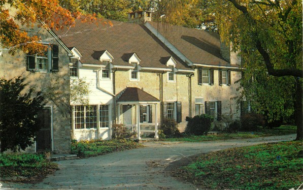 "MAIN HOUSE, PENDLE HILL, Wallingford, Pa." (from a 1985 postcard)
